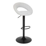 Καρέκλες & Πολυθρόνες Sasha Gr/Blk Adj Bar Stool Atmosphera 207338A