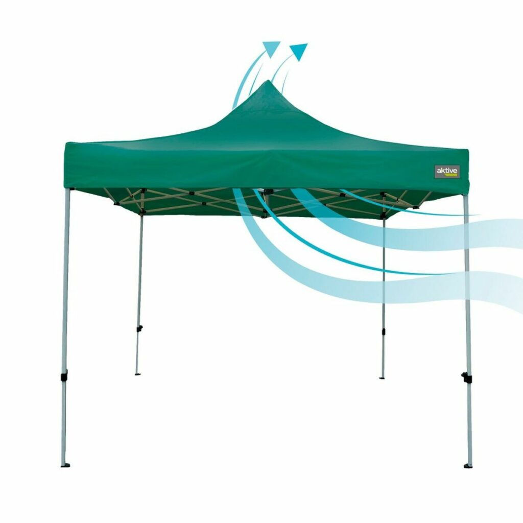 Κληματαριά Aktive 300 x 300 x 220 cm Πράσινο Εύκαμπτο Ρυθμιζόμενο ύψος