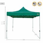 Κληματαριά Aktive 300 x 300 x 220 cm Πράσινο Εύκαμπτο Ρυθμιζόμενο ύψος