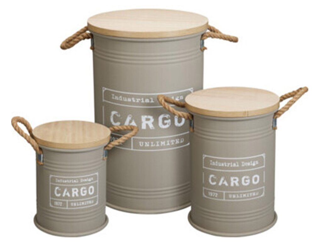 Κουτιά Αποθήκευσης - Τακτοποίησης Storage Tin With Handles Set3