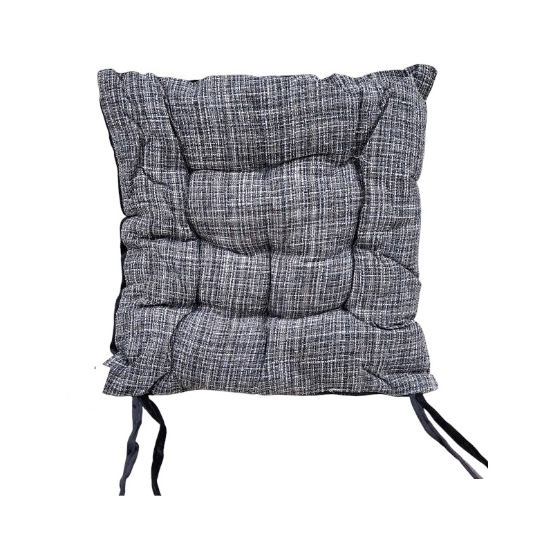 Μαξιλάρι καρέκλας διπλής όψης - 40x40cm - 720190 - Black/Grey