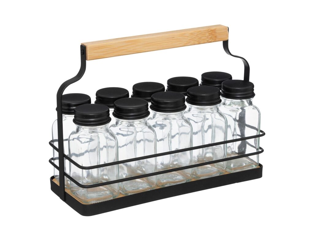 Μύλοι Και Δοχεία Μπαχαρικών Spice Rack Set 11Pcs