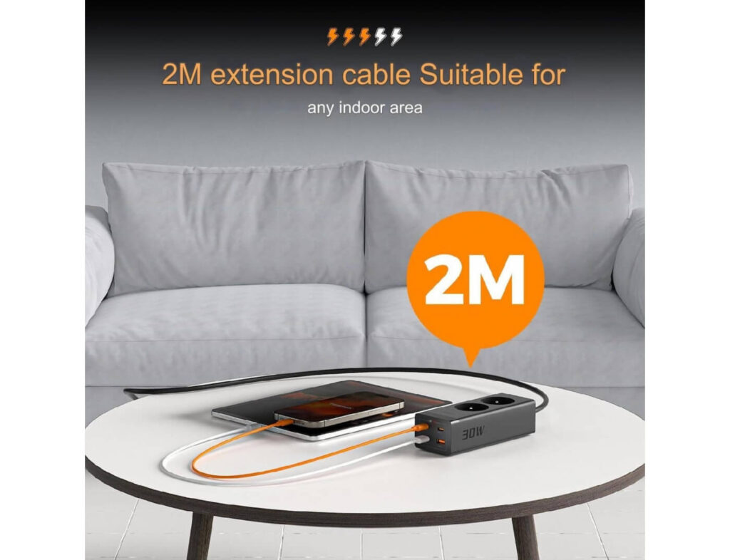 Πολύμπριζα Tessan 6 In 1 Power Strip 2Xschuko 2Xusb 2Xtype-C