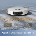 Robot σκούπα και σφουγγαρίστρα MOVA E30ULTRA 7000 Pa, δοχείο 4 l, αυτονομία 3 ωρ, λευκό