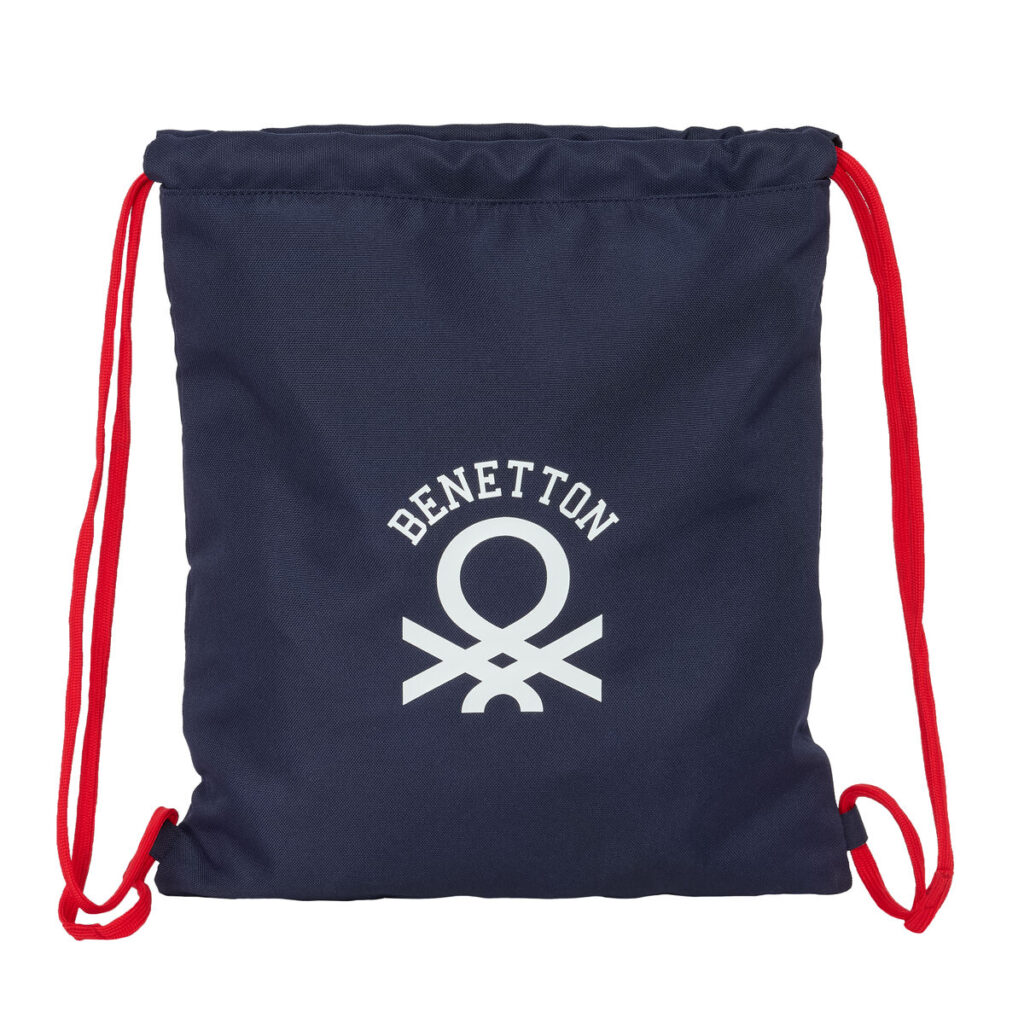Σχολική Τσάντα με Σχοινιά Benetton Together Ναυτικό Μπλε 35 x 40 x 1 cm