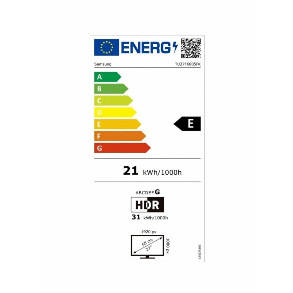 Smart TV Samsung TU27F6005FKX 27 27" Full HD LED HDR HDR10+