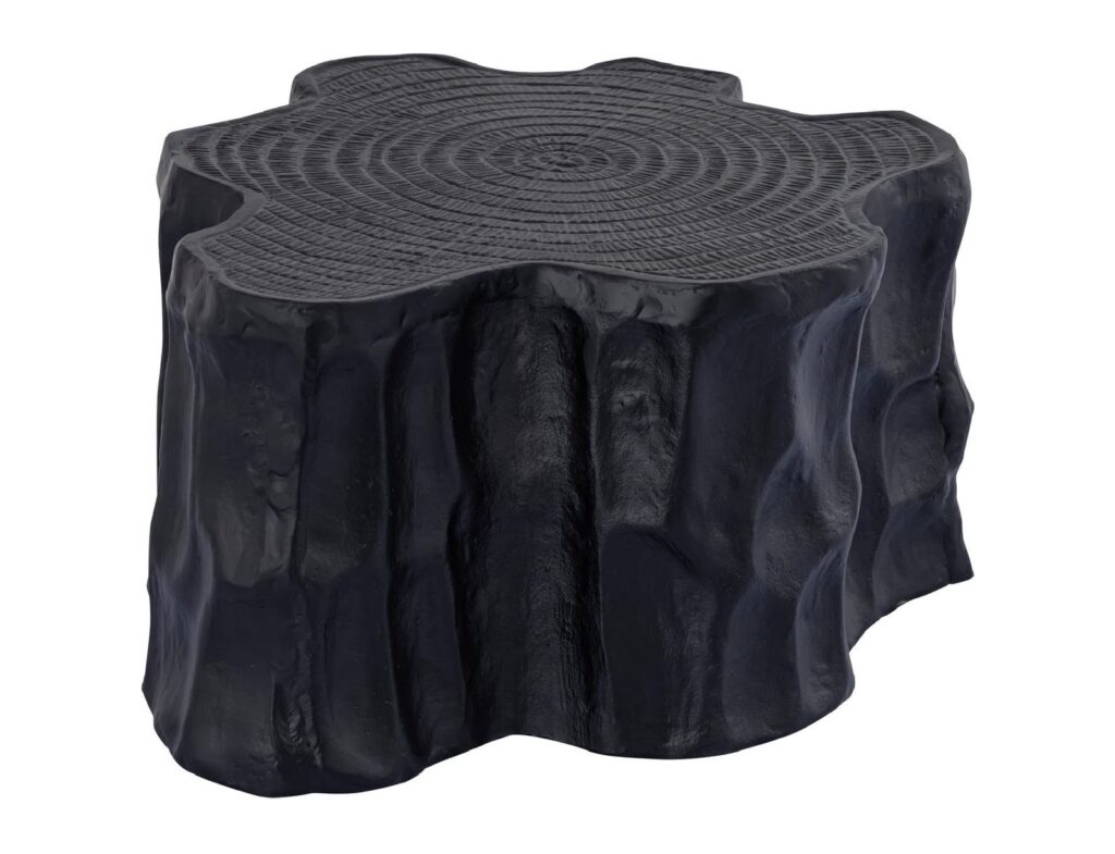 Τραπεζάκια Σαλονιού Ptmd Side Table Fennah Tree Trunk Aluminium Black