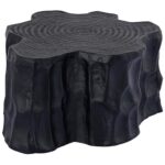 Τραπεζάκια Σαλονιού Ptmd Side Table Fennah Tree Trunk Aluminium Black