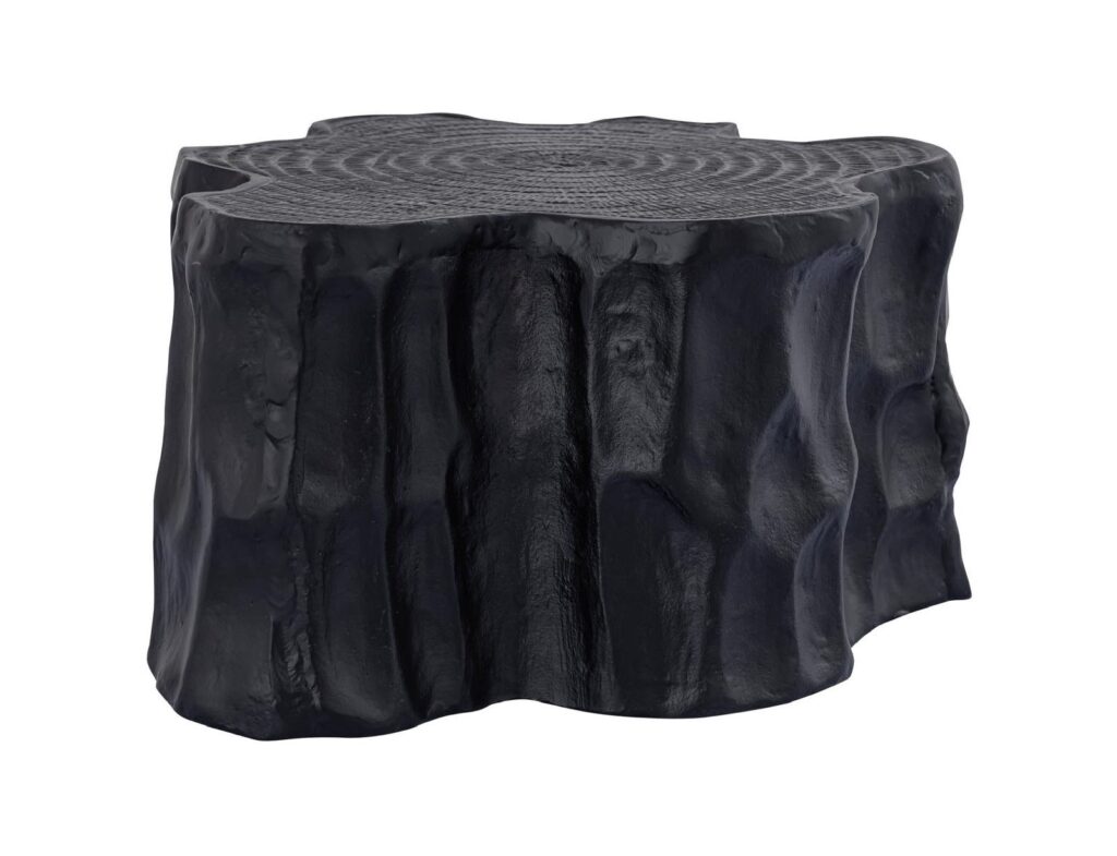 Τραπεζάκια Σαλονιού Ptmd Side Table Fennah Tree Trunk Aluminium Black