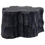Τραπεζάκια Σαλονιού Ptmd Side Table Fennah Tree Trunk Aluminium Black