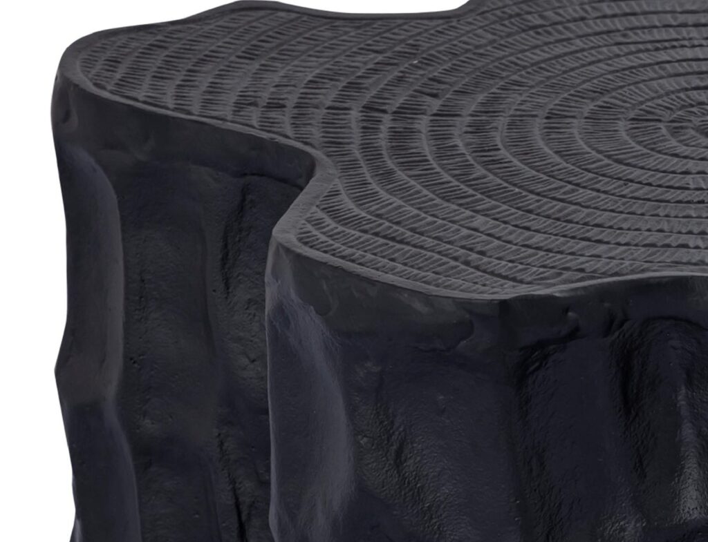 Τραπεζάκια Σαλονιού Ptmd Side Table Fennah Tree Trunk Aluminium Black