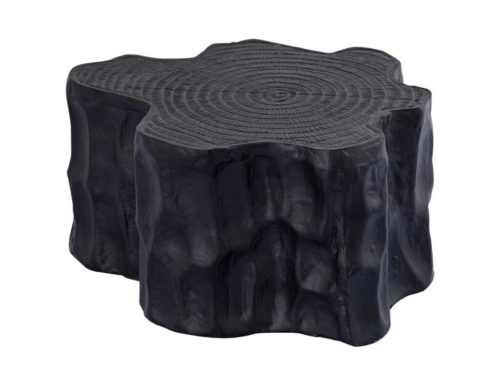 Τραπεζάκια Σαλονιού Ptmd Side Table Fennah Tree Trunk Aluminium Black