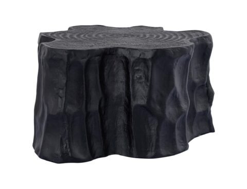 Τραπεζάκια Σαλονιού Ptmd Side Table Fennah Tree Trunk Aluminium Black