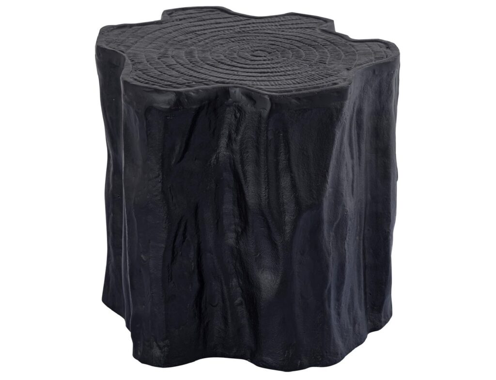 Τραπεζάκια Σαλονιού Ptmd Side Table Fennah Tree Trunk Aluminium Black