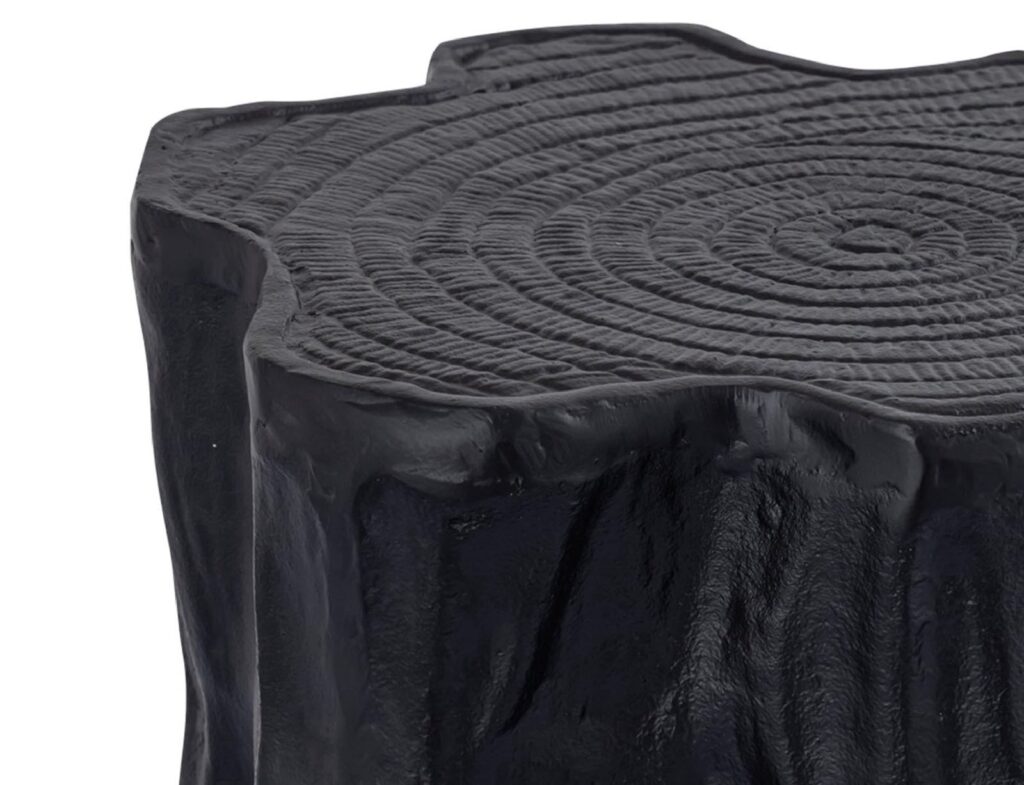 Τραπεζάκια Σαλονιού Ptmd Side Table Fennah Tree Trunk Aluminium Black
