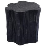 Τραπεζάκια Σαλονιού Ptmd Side Table Fennah Tree Trunk Aluminium Black