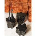 Τραπεζάκια Σαλονιού Ptmd Side Table Fennah Tree Trunk Aluminium Black