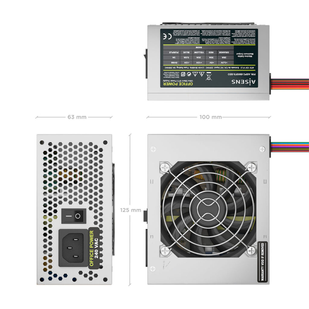 Τροφοδοσία Ρεύματος Aisens ASPC-500SFX-SEO 500 W