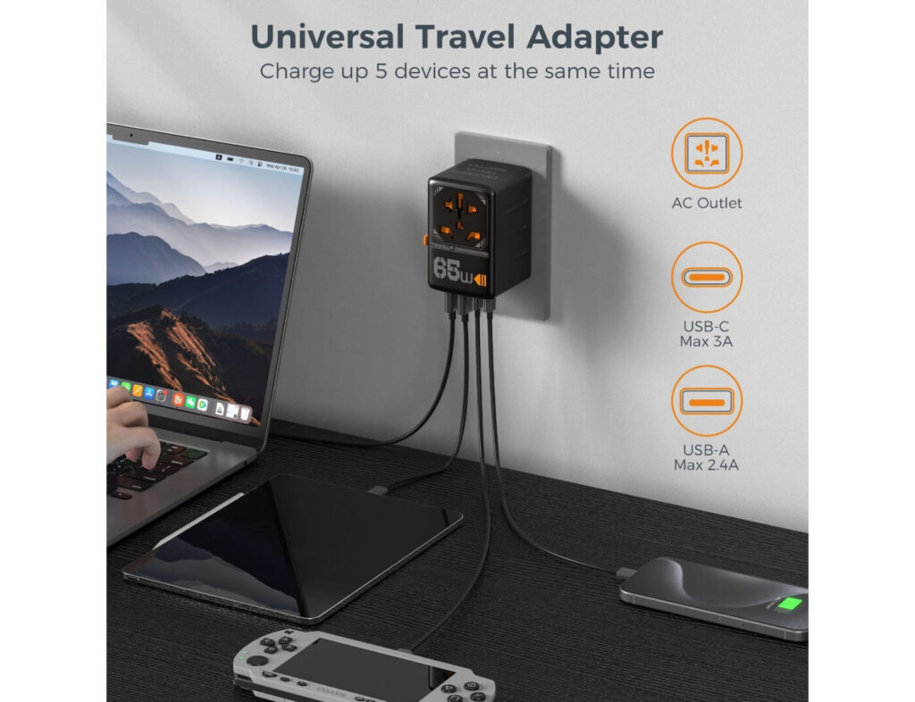 Φορτιστές & Καλώδια Φόρτισης Συσκευών Tessan Gan Universal Travel Adapter Ts-Wta03