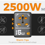 Φορτιστές & Καλώδια Φόρτισης Συσκευών Tessan Universal Travel Adapter  Ts-Wta01