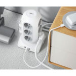 Πολύμπριζα 15 In 1 Tower Surge Protector Tessan 25W 12Xschuko