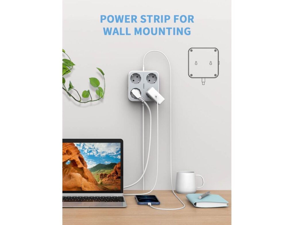 Πολύμπριζα Power Strip Tessan 7 In 1  Ts-302-C