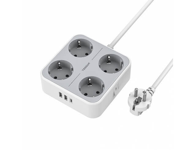Πολύμπριζα Power Strip Tessan 7 In 1  Ts-302-C