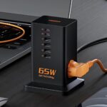 Πολύμπριζα Power Strip Tessan 8 In 1 Gan 3Xschuko 4Xusb 2Xtyp
