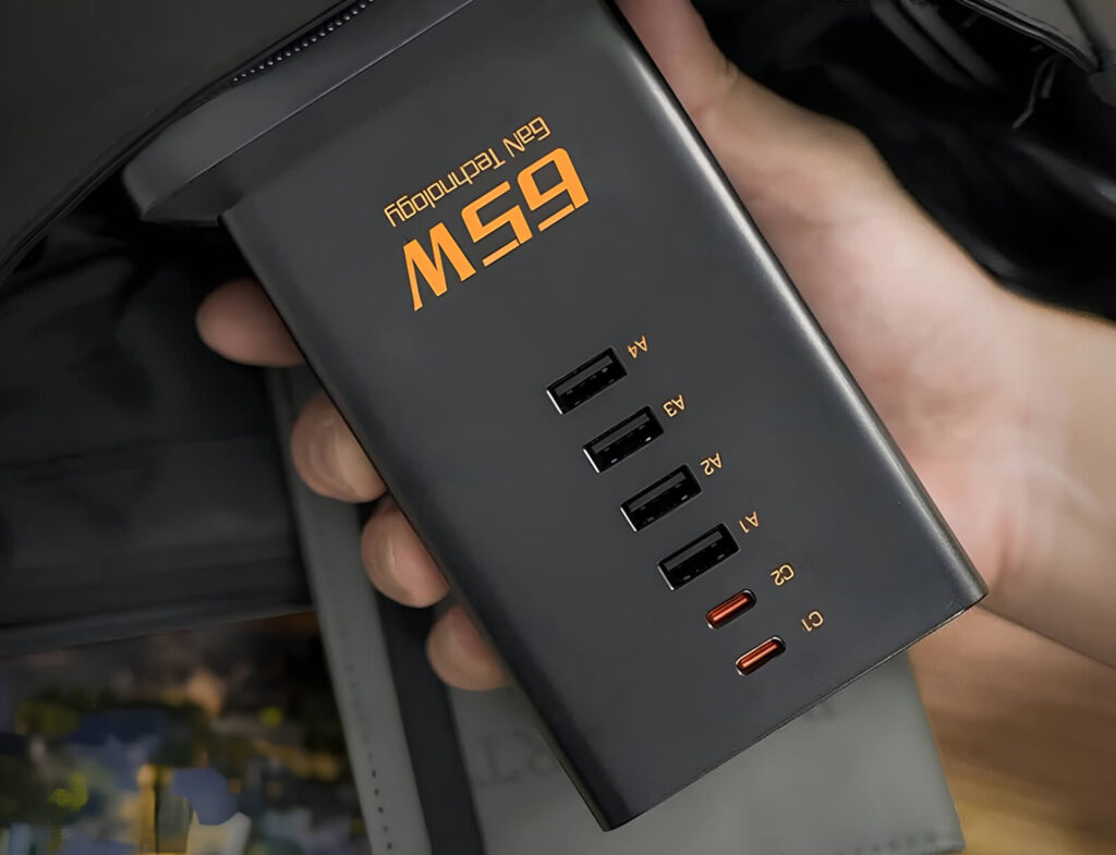 Πολύμπριζα Power Strip Tessan 8 In 1 Gan 3Xschuko 4Xusb 2Xtyp