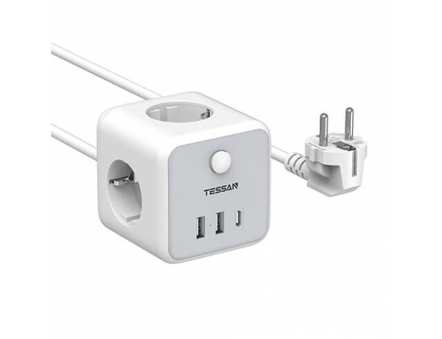 Πολύμπριζα Powercube Tessan Ts-301-C