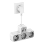Πολύμπριζα Tessan 6 In 1 Power Strip 3Xschuko, 2Xusb, 1Xtype-