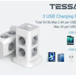 Πολύμπριζα Tower Surge Protector Tessan 11 In 1 Tps03-De-C