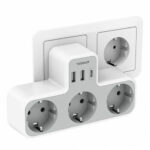 Πολύμπριζα Wall Socket Tessan 6 In 1 Ts-323-De-C